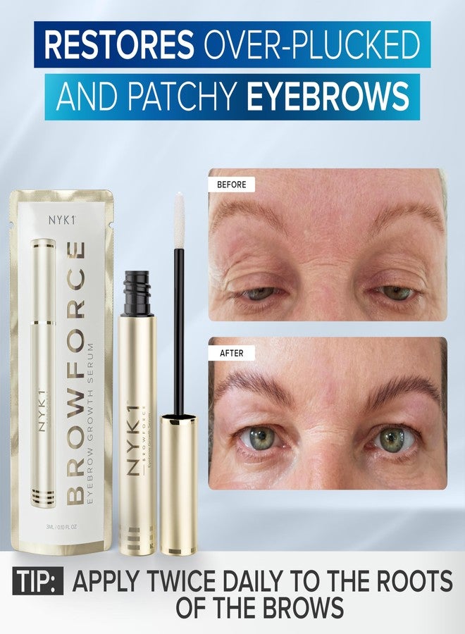 NYK1 CONCENTRATED Eyebrow Growth Serum For Thicker Brows (3ml) BrowForce Eyebrow Serum To Grow Brows For Fuller Thicker Natural Brow - Advanced Eye Brow Growth Serums Formula For Eyebrows Regrowth - Image 4