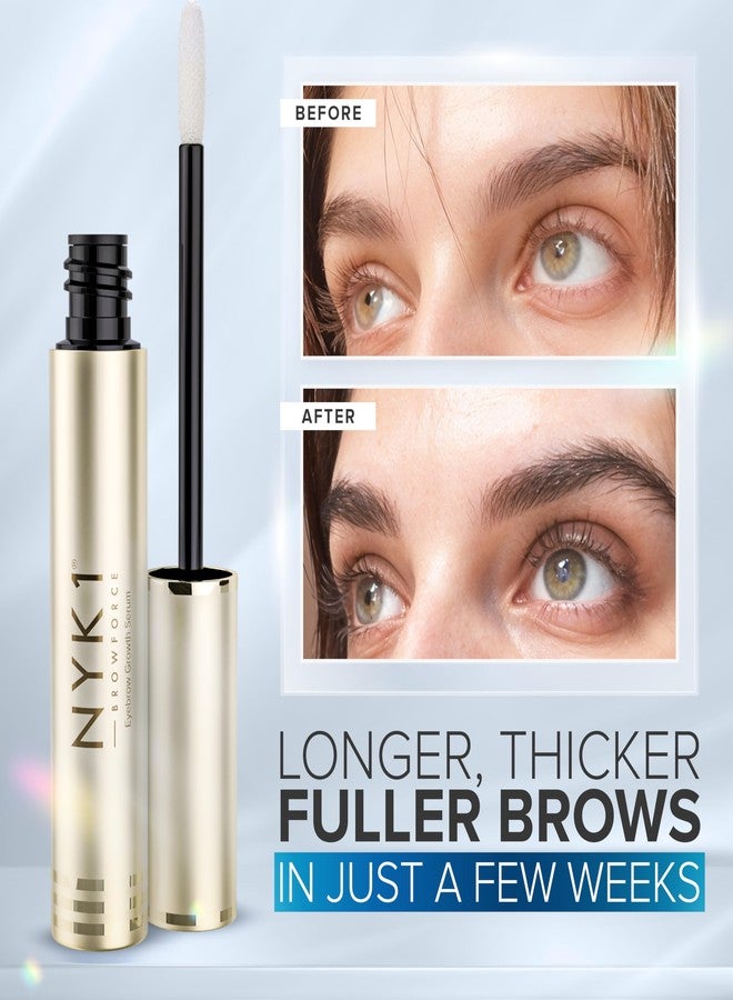 NYK1 CONCENTRATED Eyebrow Growth Serum For Thicker Brows (3ml) BrowForce Eyebrow Serum To Grow Brows For Fuller Thicker Natural Brow - Advanced Eye Brow Growth Serums Formula For Eyebrows Regrowth - Image 2
