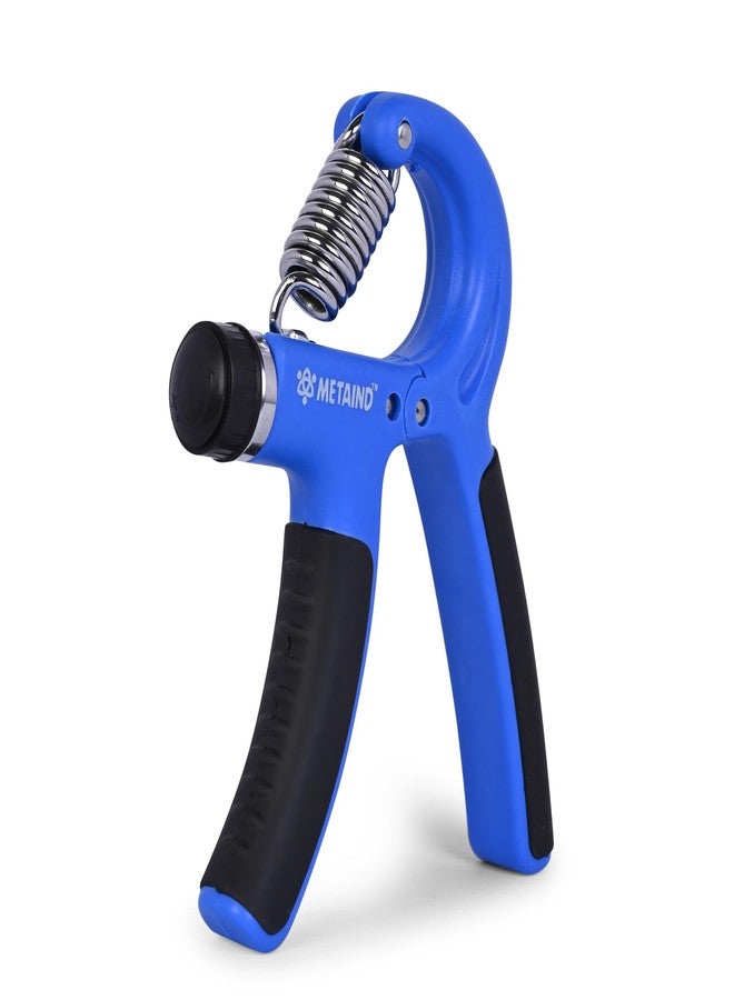 Metaind Hand Grip Strengthener | Hand Gripper for Men and Women | Adjustable Resistance Grip Trainer for Finger Wrist and Forearm Exercise | Ideal for Gym Fitness, Work, 5kg-60kg, Model META_HG60_Blue - Image 1