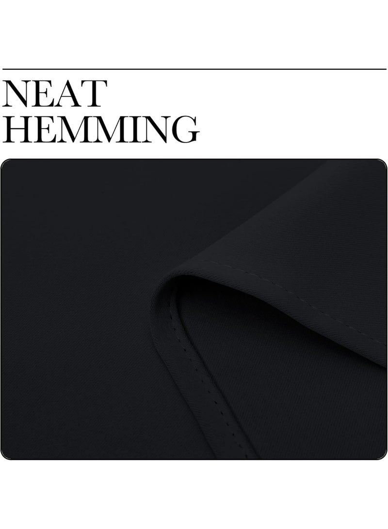 NICETOWN Bathroom Blackout Thermal Curtains and Drapes, Black Solid Thermal Insulated Grommet Blackout Drapery Panels for Window (2 Panels, 34 inches Wide by 72 inches Long, Black) - Image 2