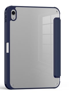 Terra Cover for iPad Terra 10.9/5/4 Air with smart pen holder, slim smart cover with kickstand, blue/transparent  - Image 3