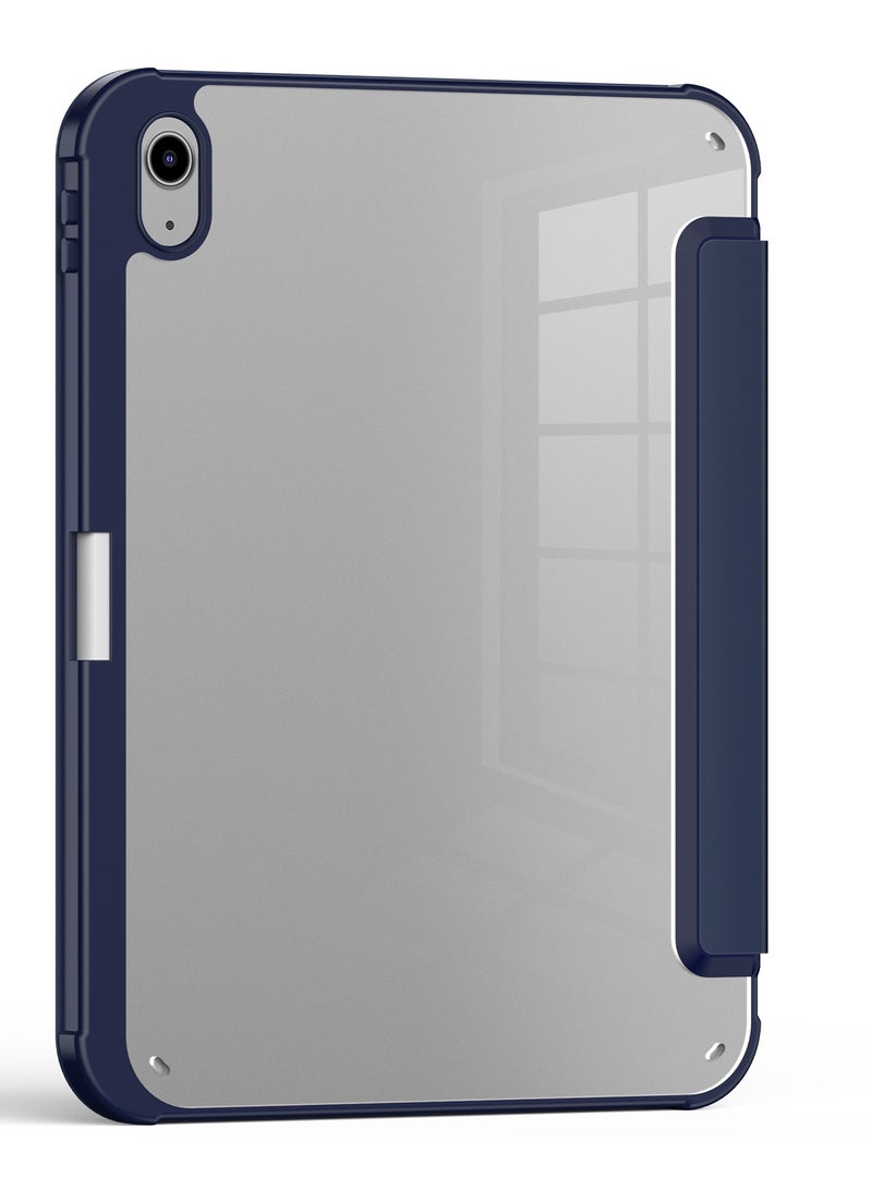 تيرا كفر ايباد تيرا 10.9/ 5/4 ايرمع حامل قلم ذكي غطاء ذكي رفيع بمسند ازرق/شفاف - Image 3