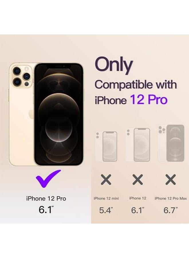 جي تيك جراب شفاف ناعم لهاتف Iphone 12 Pro مقاس 6.1 بوصة مع حماية كاملة لعدسة الكاميرا متوافق مع Magsafe للشحن اللاسلكي وغطاء هاتف TPU مطلي بالكهرباء ومقاوم للصدمات باللون الذهبي - Image 2