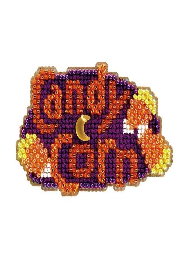 Mill Hill Candy Corn Beaded Counted Cross Stitch Halloween Ornament Kit Mill Hill 2011 Autumn Harvest MH18-1201 - Image 1