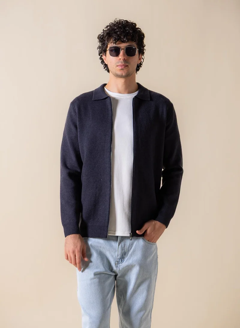 شايبس جاكيت بسحاب محبوك ناعم