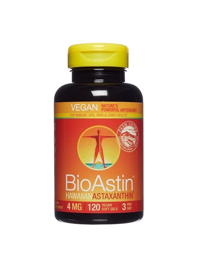 Nutrex Hawaii - Nutrex Hawaii, BioAstin Vegan Hawaiian Astaxanthin 4 mg, Boosts Immunity and Supports Eye, Skin and Joint Health, 120 Gel Caps - Image 1