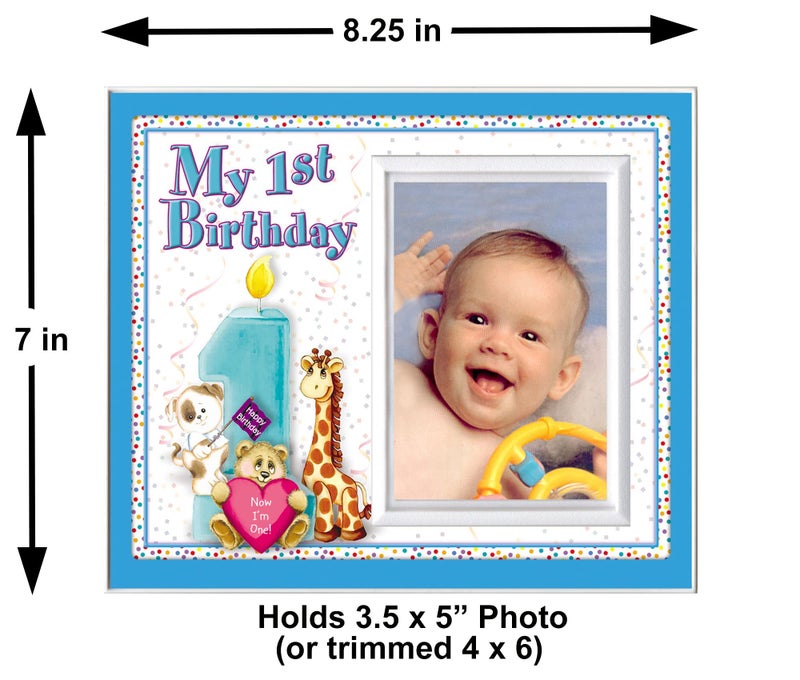 Expressly Yours! Photo Expressions My First Birthday - Picture Frame Gift - Boy - Image 3