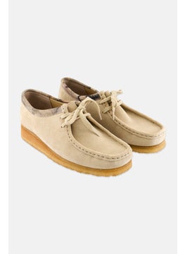 clarks Women Wallabee Lace Up Casual Shoes, Beige  - Image 1