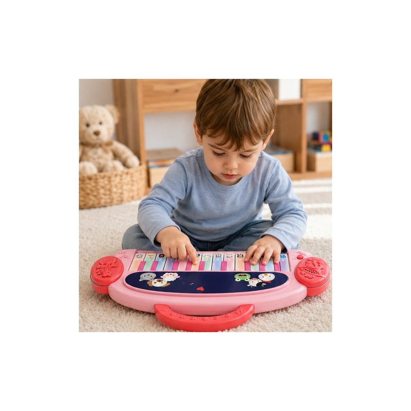 Melody Time: Children's Piano Keyboard Toy for Toddlers, Pink Musical Learning Instrument - Image 4