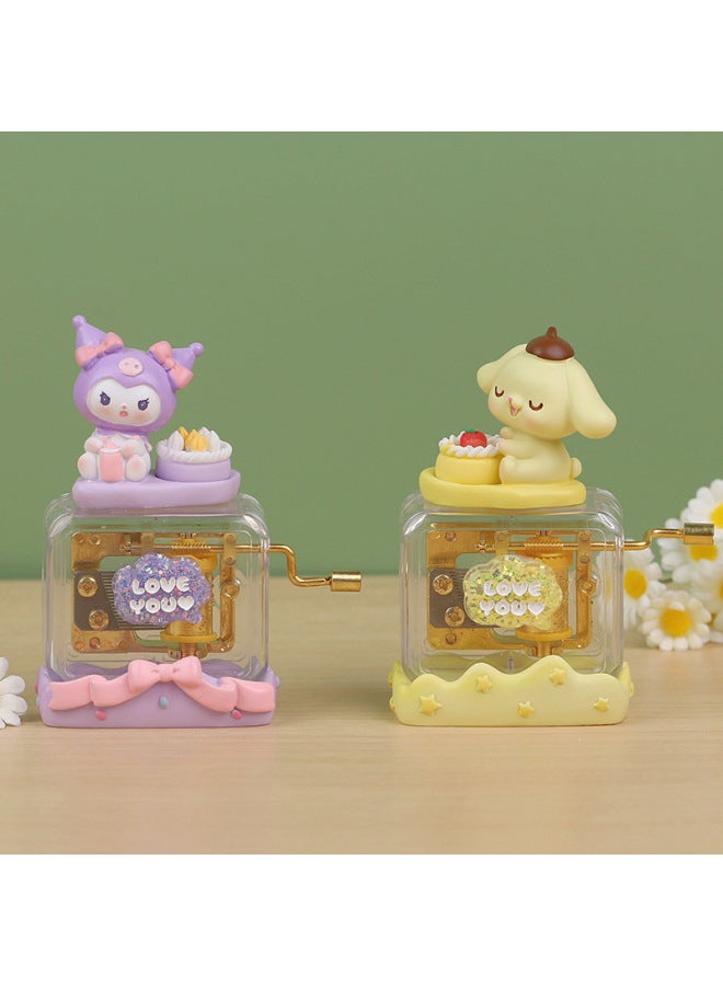 Creative Cute Pet Concert Mini Hand Music Box Sky City Music Box Children Boys And Girls Birthday Gift-Color:Mo Shang Flowers Bloom Music Box A-Size:Ornament - Image 5