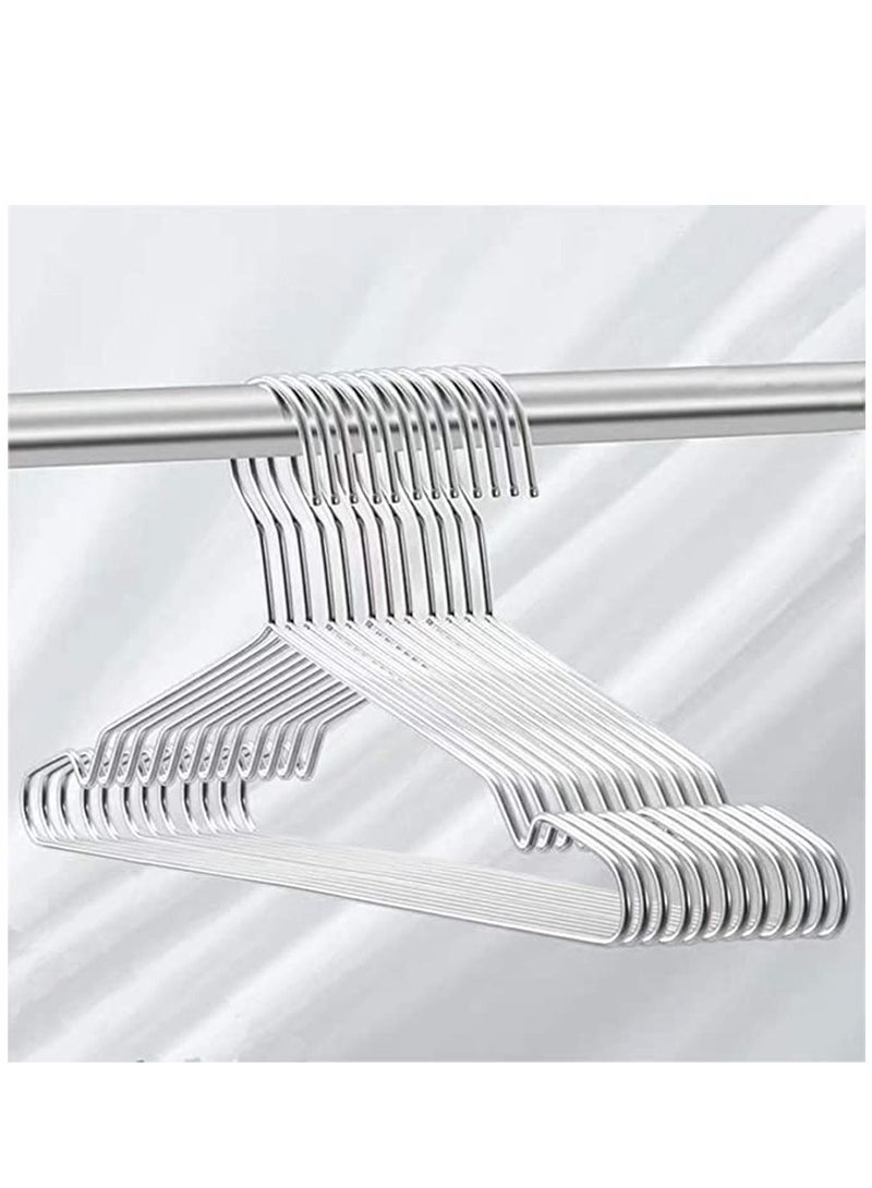KASTWAVE Coat Hangers Clothes 10 Pack Wire Hangers Heavy Duty Stainless Steel Hangers with Non Slip Grooves, Shirt, Clothes Ultra Thin Metal Hangers Space Saving Clothing Hanger 16.5 Inch - Image 1