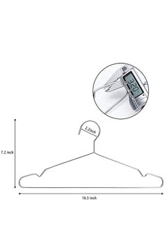KASTWAVE Coat Hangers Clothes 10 Pack Wire Hangers Heavy Duty Stainless Steel Hangers with Non Slip Grooves, Shirt, Clothes Ultra Thin Metal Hangers Space Saving Clothing Hanger 16.5 Inch  - Image 4