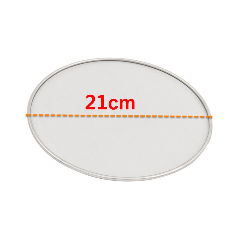 1pc 21cm Air Fryer Mesh Stainless Steel Anti Grease Splash Scald Proof Frying Pan Cover Oil Net - Image 2