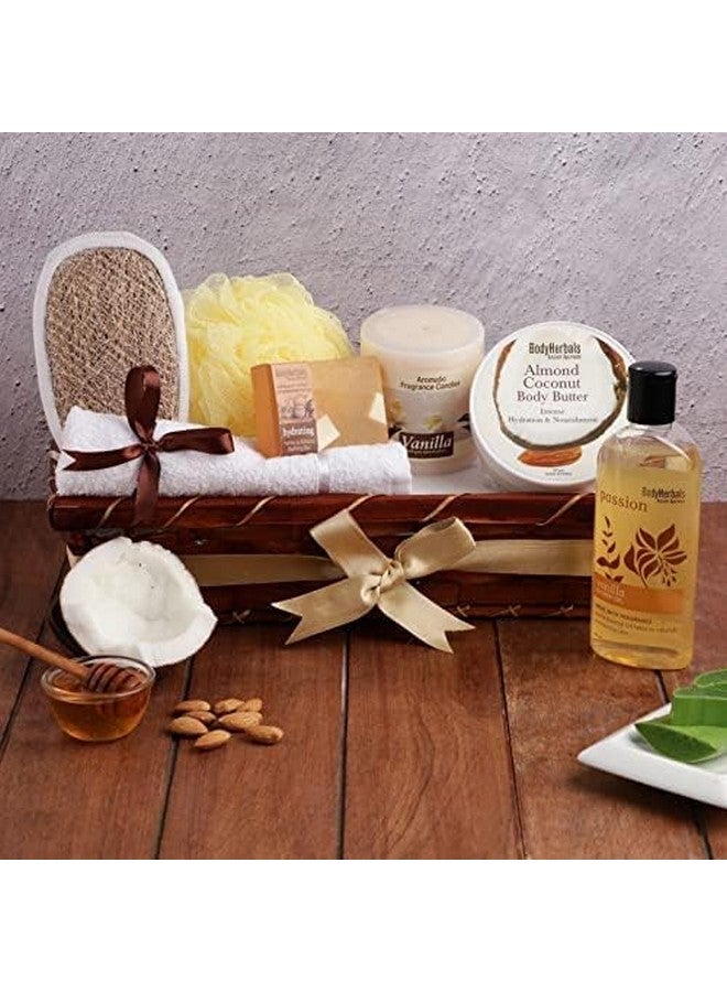 BodyHerbals Tropical Coconut Skincare Gift Set For Women And Men | Bath And Body Care Basket Gift Kit With Signature Coconut And Vanilla Range | Gift Box Hamper For Couple | 7 Pcs | Luxury Gift For Birthdays, Anniversaries, Deepawali And Special Celebrations | 100 % Vegan - Image 2