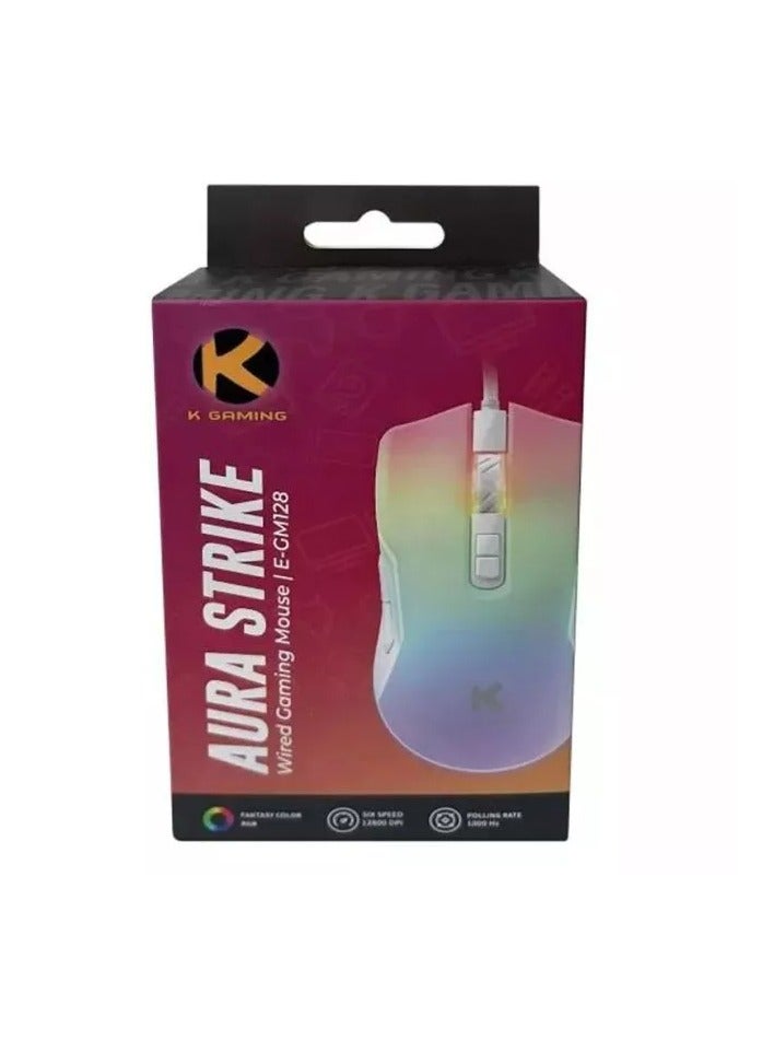 k Gaming Aura Strike RGB Wired Gaming Mouse - Image 3