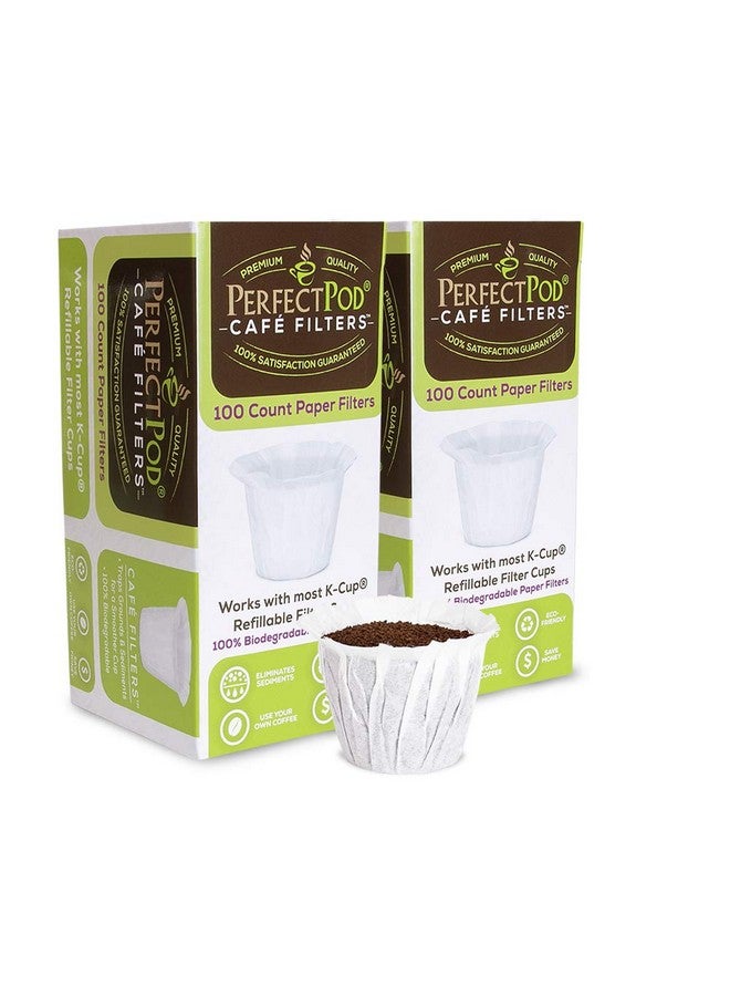 Perfect Pod Cafe Filters Paper Liners for Reusable K Cup Coffee Pods by Perfect Pod - Fits All Brands, Compatible With All Refillable Capsules - Disposable Paper Filters (200-Ct) - Image 1