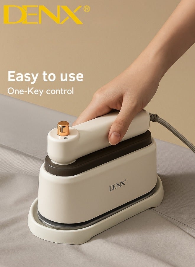 Denx 2 In 1 Handheld Garment Steamer & Steam Iron 1200W, Portable Clothes Iron With Brush & 180ml Tank, Fabric Steamer For Wrinkle Removal, Mini Travel Iron For Abaya, Shirts, Suits, Curtains, Fast Heat-Up, Vertical & Horizontal Ironing, Lightweight Steam Press For Home, Office & Travel, DX3009 - Image 2