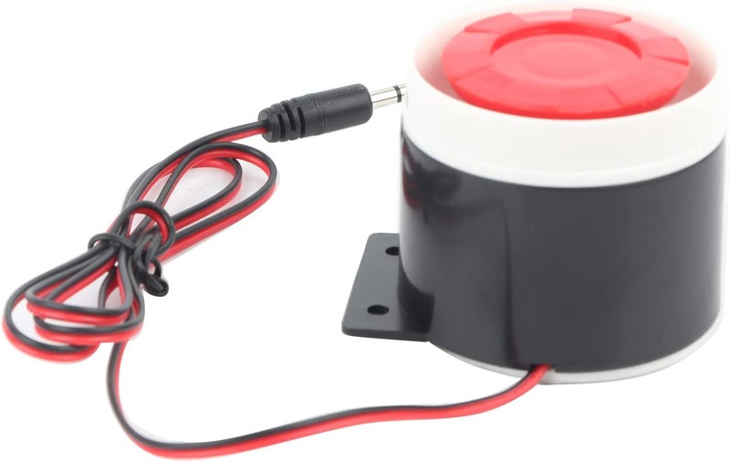 GLOGLOW Home Appliance Components Sound Alarm System for Home Security, with Easy Installation Plug and Play, 12V DC Wired Mini Alarm 110 DB Horn, Loud 12V Wired Mini Horn - Image 1