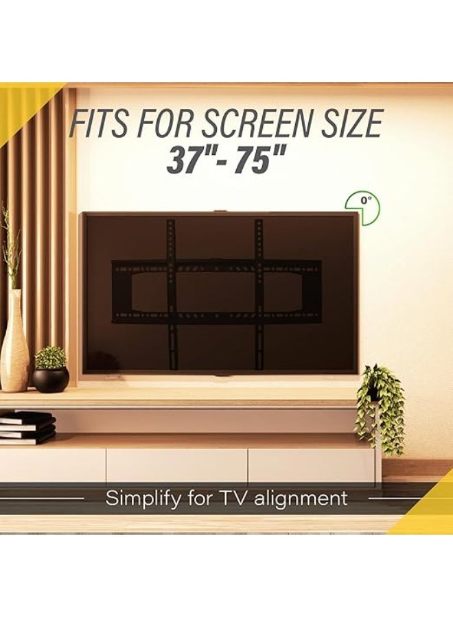 Wall TV Mount – Heavy-Duty Bracket for 37 to 75 Inch LED and LCD Screens – Holds up to 60 kg - Image 2