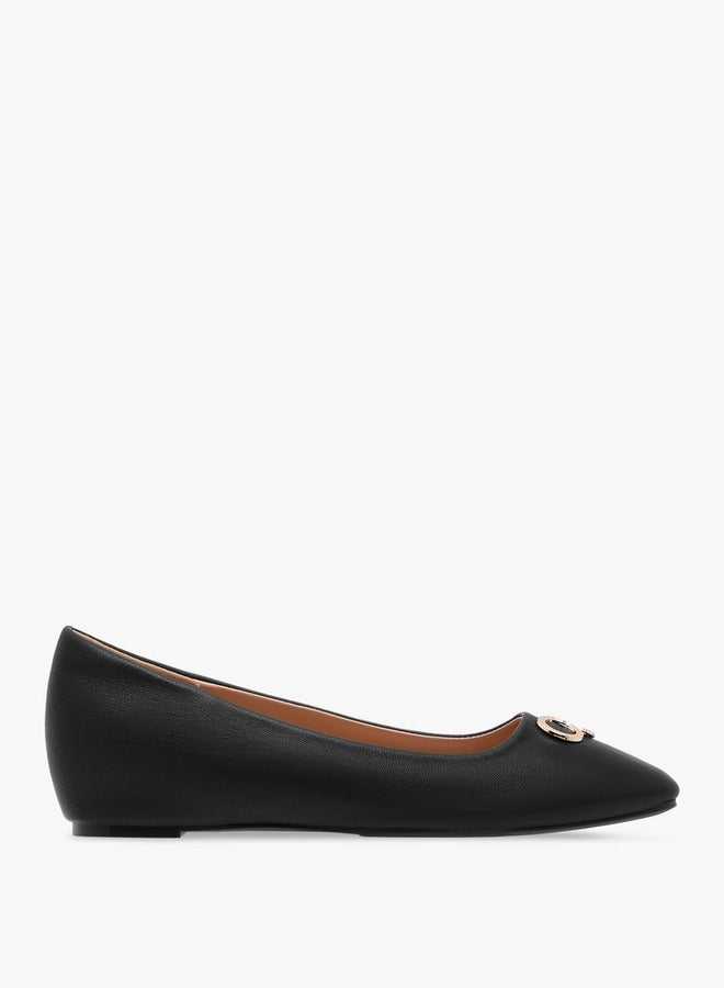 Celeste Women's Metal Accent Slip-On Ballerina Shoes  - Image 3