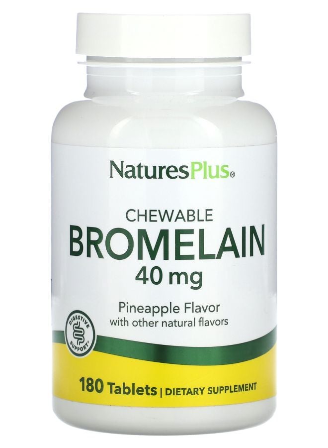 Chewable Bromelain Pineapple 40 mg 180 Tablets