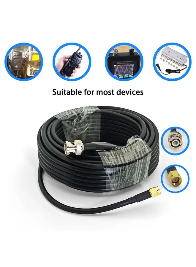 SMA to BNC Male Female RF Coaxial Cable Adapter 30cm 11 81 Inch 58 Ohm Gold Plated - Image 2
