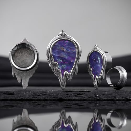COOEAR Stainless Steel Ear Tunnel and Plug Flesh Gauges for Earrings Melt Photo Frame Design Piercing Expander Stretchers 2g - Image 3