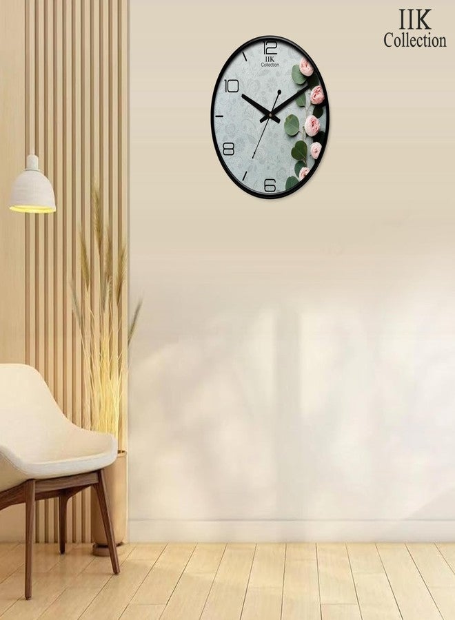 IIK COLLECTION 12-inch Designer Plastic Analogue Round WallClock for Home, Kitchen, Living Room, Bedroom, Office (30 cm x 30 cm x 6 cm) - Image 2
