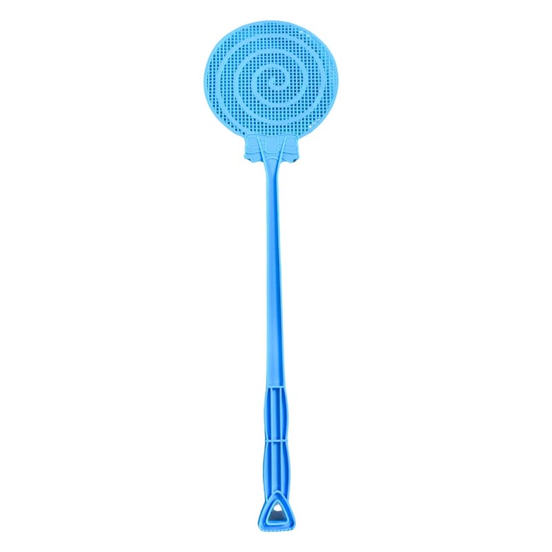 1 Piece Fly Swatter for Indoors - Plastic Fly Swatter Manual Indoor Mosquito Killer Fly Swatter Heavy Duty Long Handle - Plastic Fly Swatter Flies Killer Indoor Circular Shape Random Colors - Image 2
