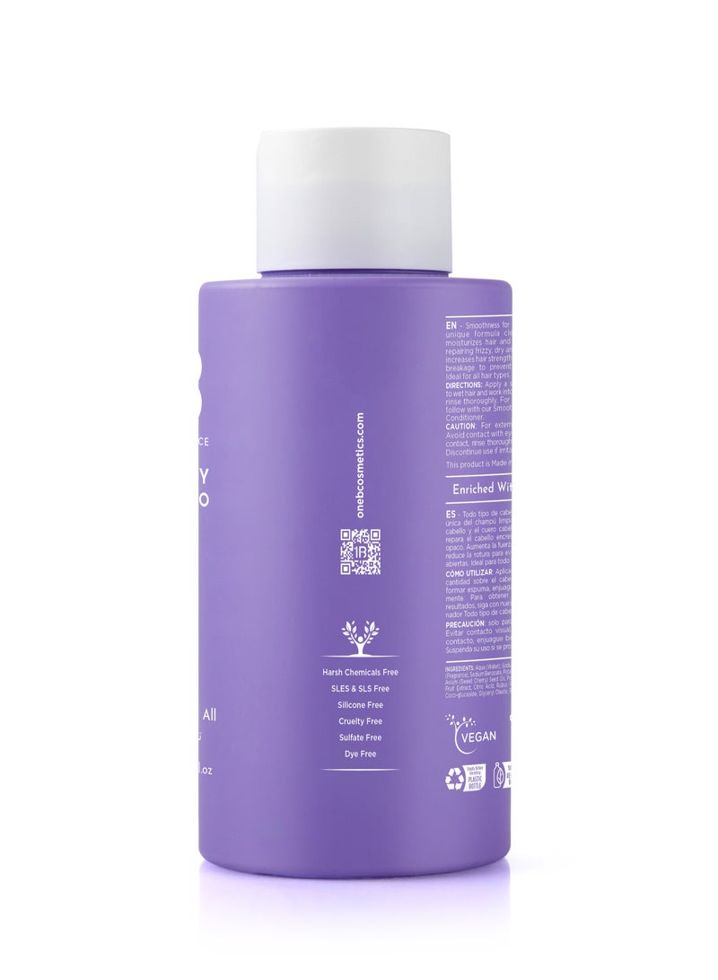 1B Velvety Smoothness for All Shampoo 475ml – With Berries Extract & Cherry Oil | Frizz Control, Repair & Softness | For Dry, Dull, or Damaged Hair | Suitable for All Hair Types - Image 3