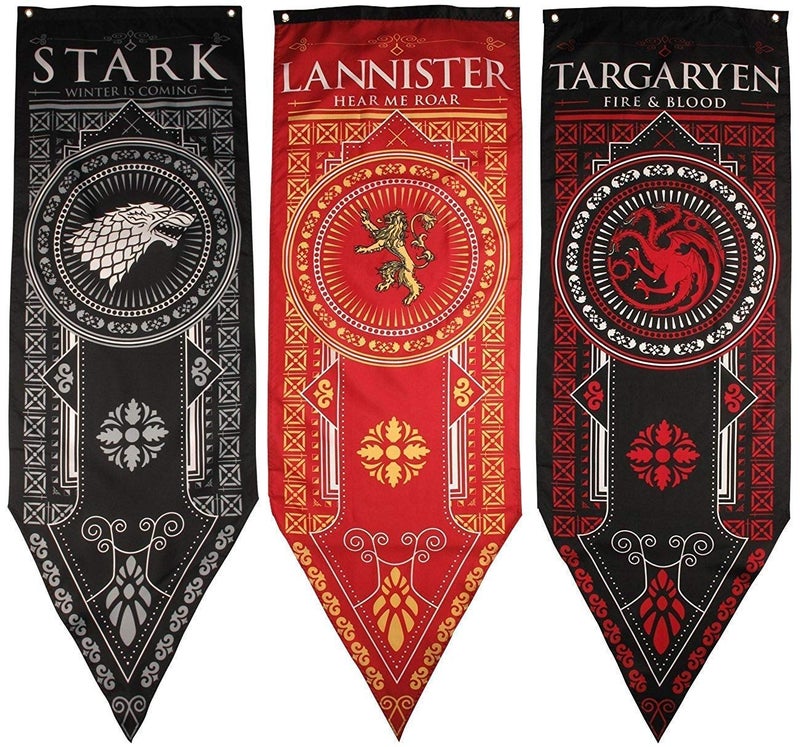 Game of Thrones House Banner 3pk House Stark Targaryen Lannister