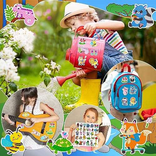 Labeol Diamond Art Kits for Kids Boys and Girls Ages 6-8-10-12 Easy to DIY Creative Diamond Art Sticker Craft by Numbers Kits for Kids and Adult Beginners (Cute Animals) - Image 3
