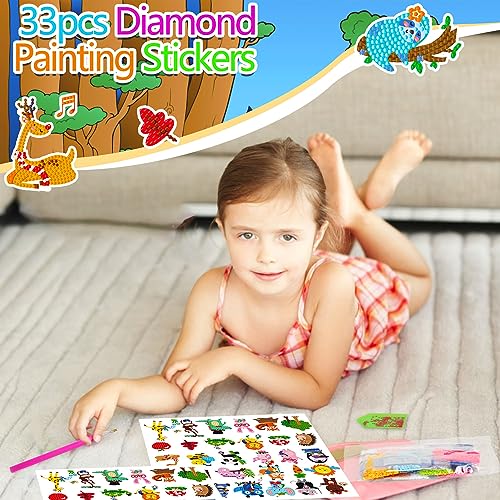 Labeol Diamond Art Kits for Kids Boys and Girls Ages 6-8-10-12 Easy to DIY Creative Diamond Art Sticker Craft by Numbers Kits for Kids and Adult Beginners (Cute Animals) - Image 4