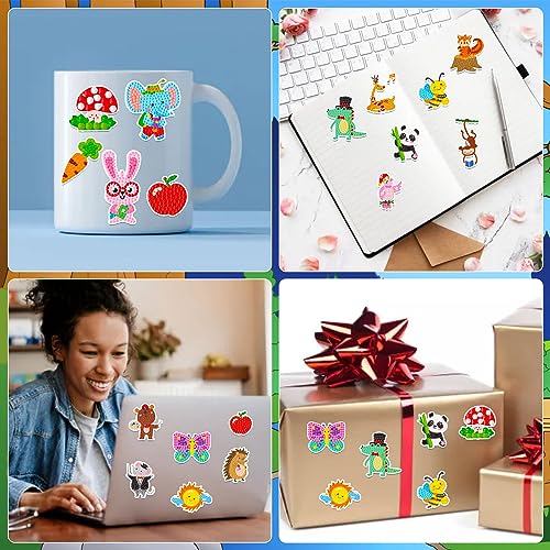 Labeol Diamond Art Kits for Kids Boys and Girls Ages 6-8-10-12 Easy to DIY Creative Diamond Art Sticker Craft by Numbers Kits for Kids and Adult Beginners (Cute Animals) - Image 5
