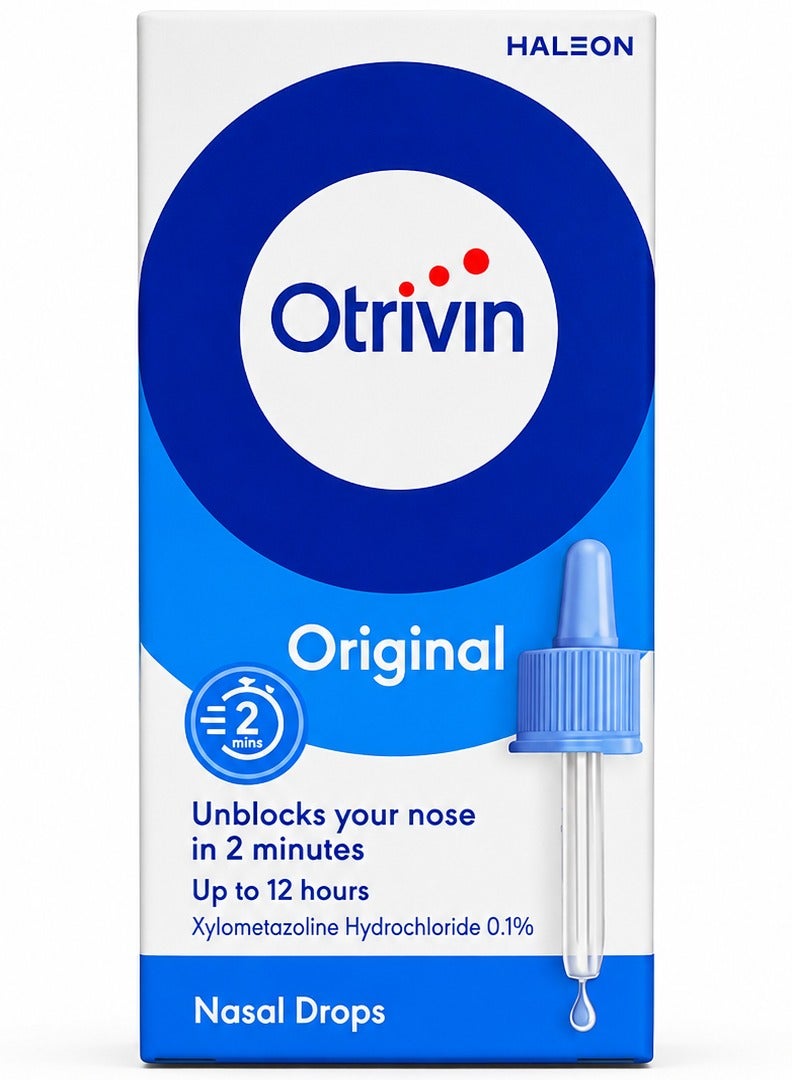 Otrivin 0.1 Nasal Drops, 10 ml - Image 1