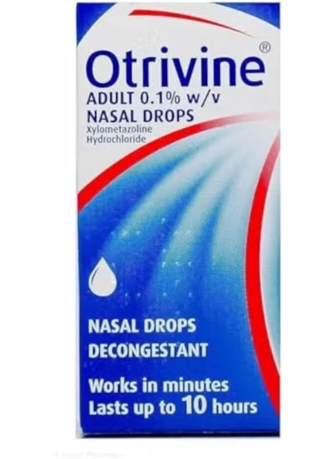 Otrivin 0.1 Nasal Drops, 10 ml - Image 2