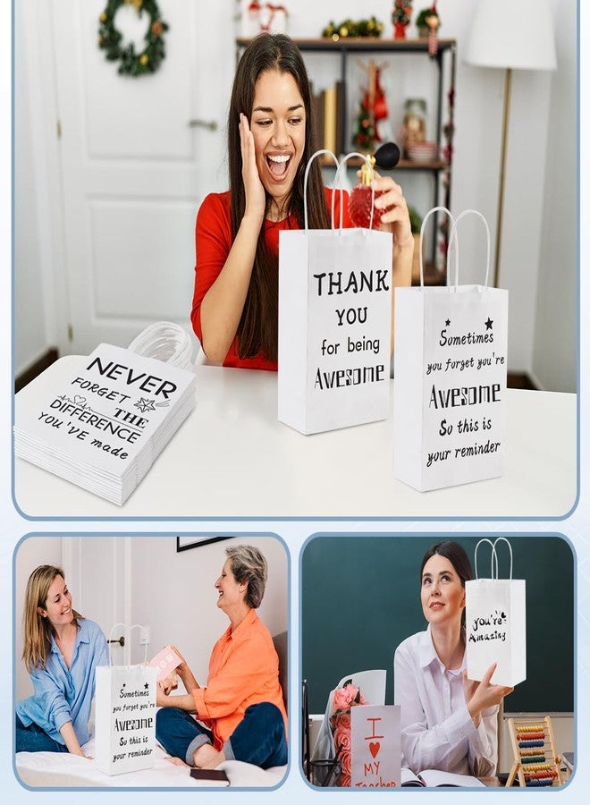 BHHQHH 30 Pcs Employee Appreciation Gift Bags Thank You Gift Bags Small Goody Treat Bag with Handle for CNA Week Coworkers Teachers Staff Volunteer(8.3 * 5.9 * 3.15 Inch) - Image 5