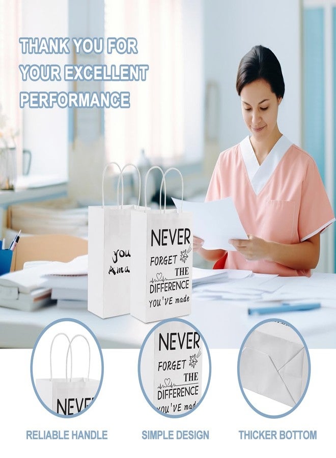 BHHQHH 30 Pcs Employee Appreciation Gift Bags Thank You Gift Bags Small Goody Treat Bag with Handle for CNA Week Coworkers Teachers Staff Volunteer(8.3 * 5.9 * 3.15 Inch) - Image 3