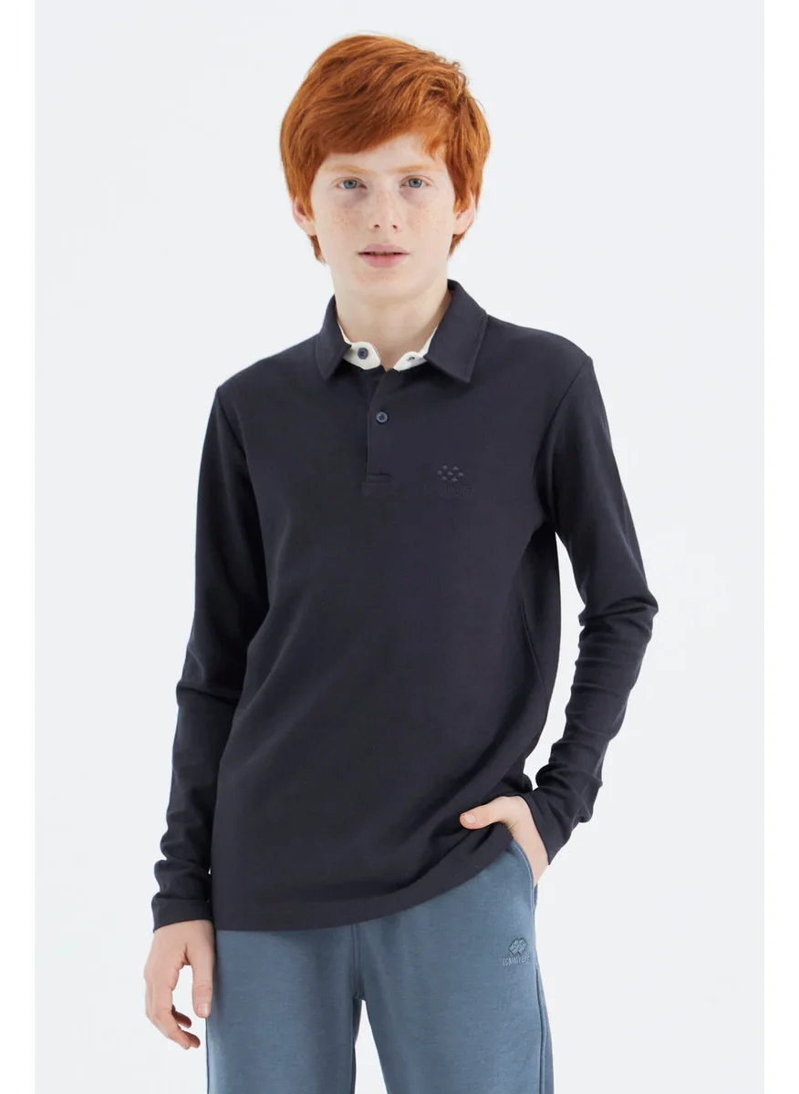 تومي لايف Navy Blue Polo Neck Basic Boy T-Shirt - 11171