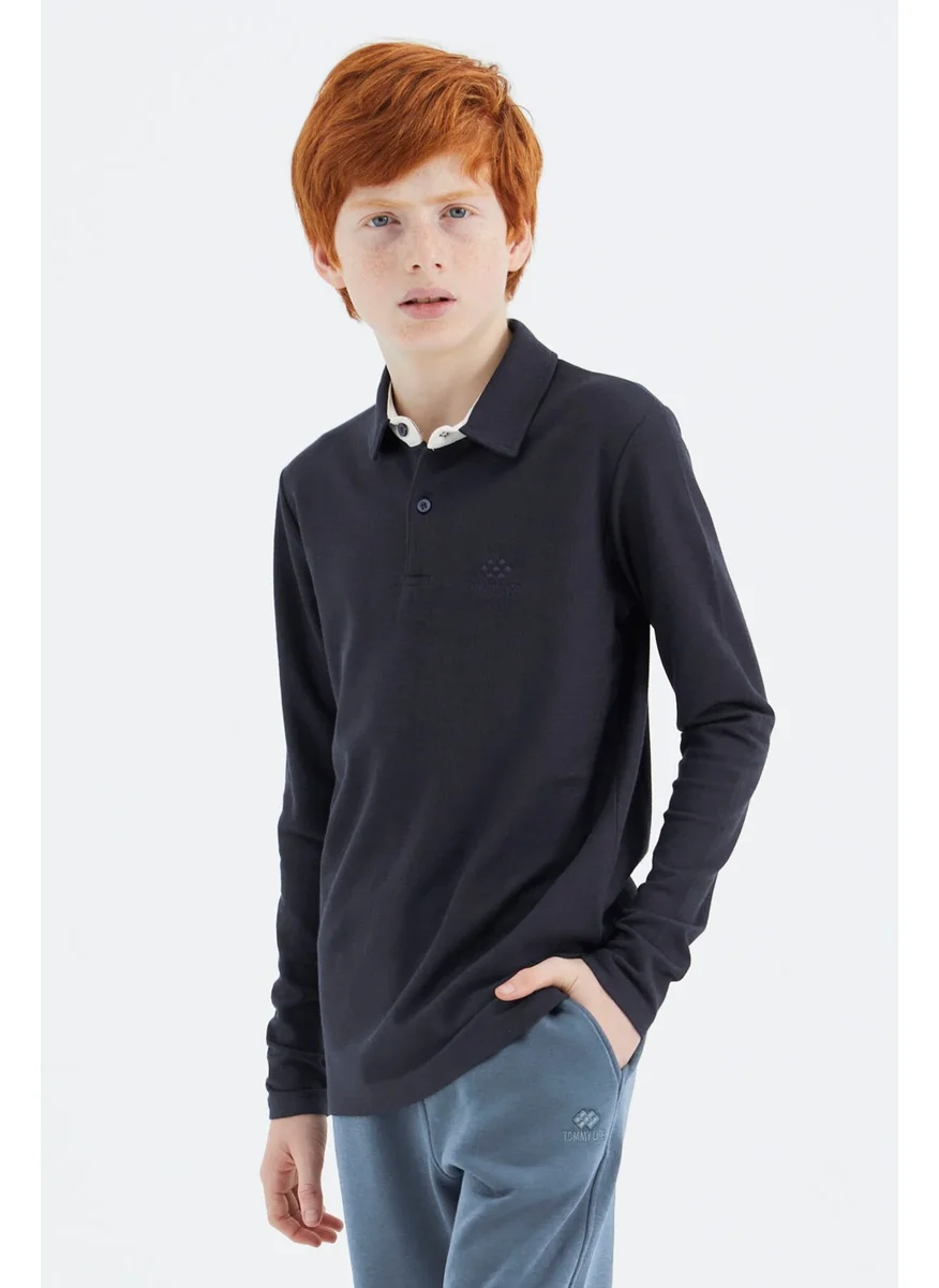 تومي لايف Navy Blue Polo Neck Basic Boy T-Shirt - 11171