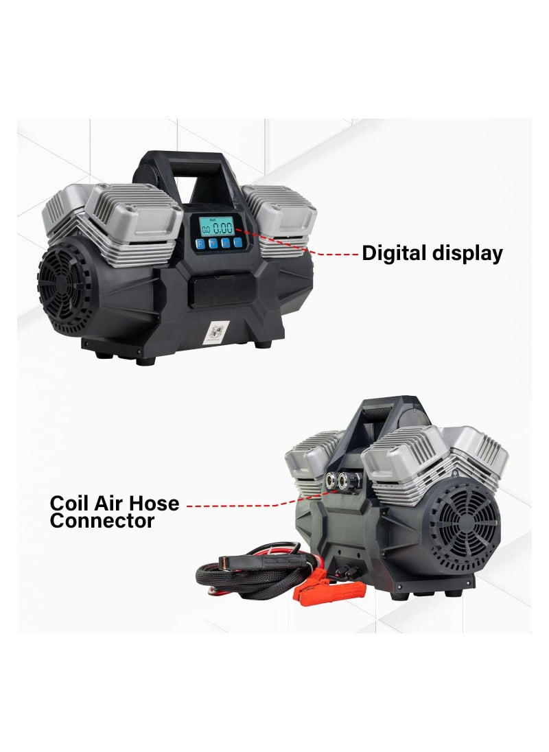 Toby's Four Cylinder Tyre Inflator Air Compressor Tyre Inflator Digital Tyre Inflators 12V Motorcycles Bicycles Balls Dinghy Commercial Vehicles Parts  - Image 5