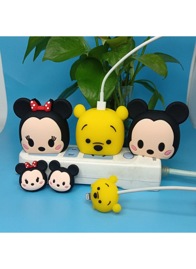 Generic - Cartoon Charger Protective Cover Suitable For Apple Fast Charging Head 18/20W Charging Head Protective Cover Winder-Color:Venom (set Of 2) - Image 1