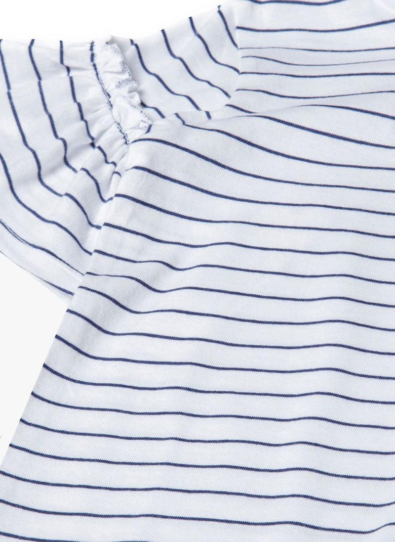 مينوتي تيشيرت للمراهقات بتفاصيل كشكش على الأكمام - Image 3