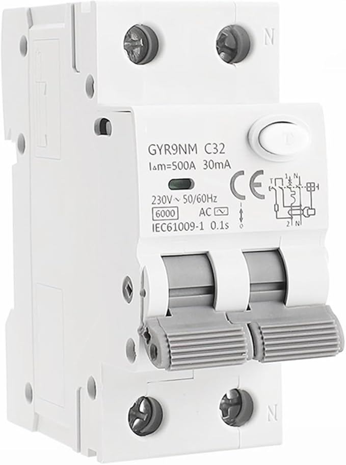 2P 32A 30mA AC Type Magnetic Circuit Breaker with Over Current and Leakage Protection Din Rail - Image 1