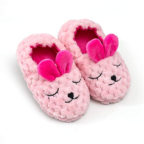 Enteer Toddler Girls' Premium Soft Plush Bunny Slippers US 7-8 - Image 2