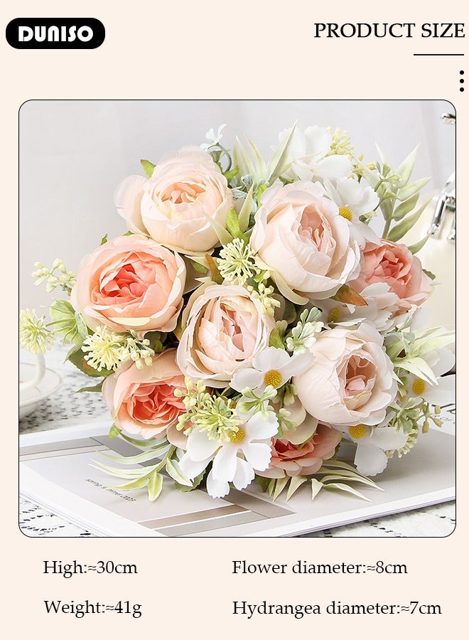 DUNISO ديكور زهور صناعية لتزيين الطاولات زهور توليب مزيفة باقات حرير ترتيب للمنزل وغرفة المكتب وحفلات الزفاف - Image 4