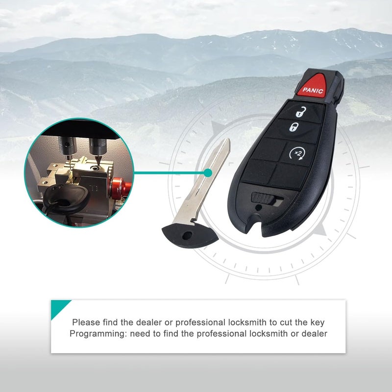 AUTO KEY MAX Car Fob Smart Key for 2013-2017 Dodge Ram 1500 2500 3500 - Pair - Image 3