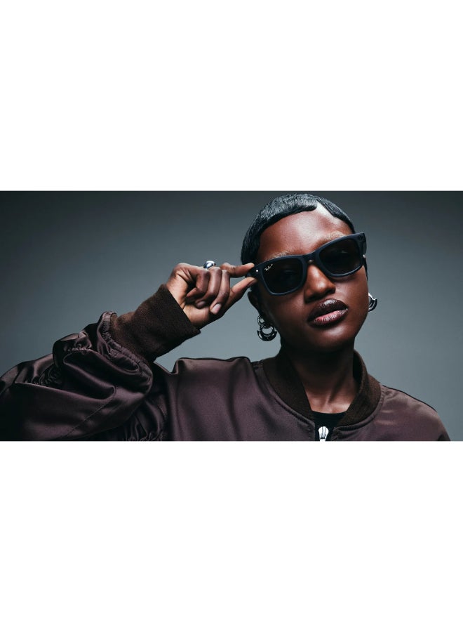 ميتا RAY-BAN Wayfarer (Gen 2) Matte Black Frame Gradient Graphite Lens Standard High bridge Matte Black Gradient Graphite - Image 2