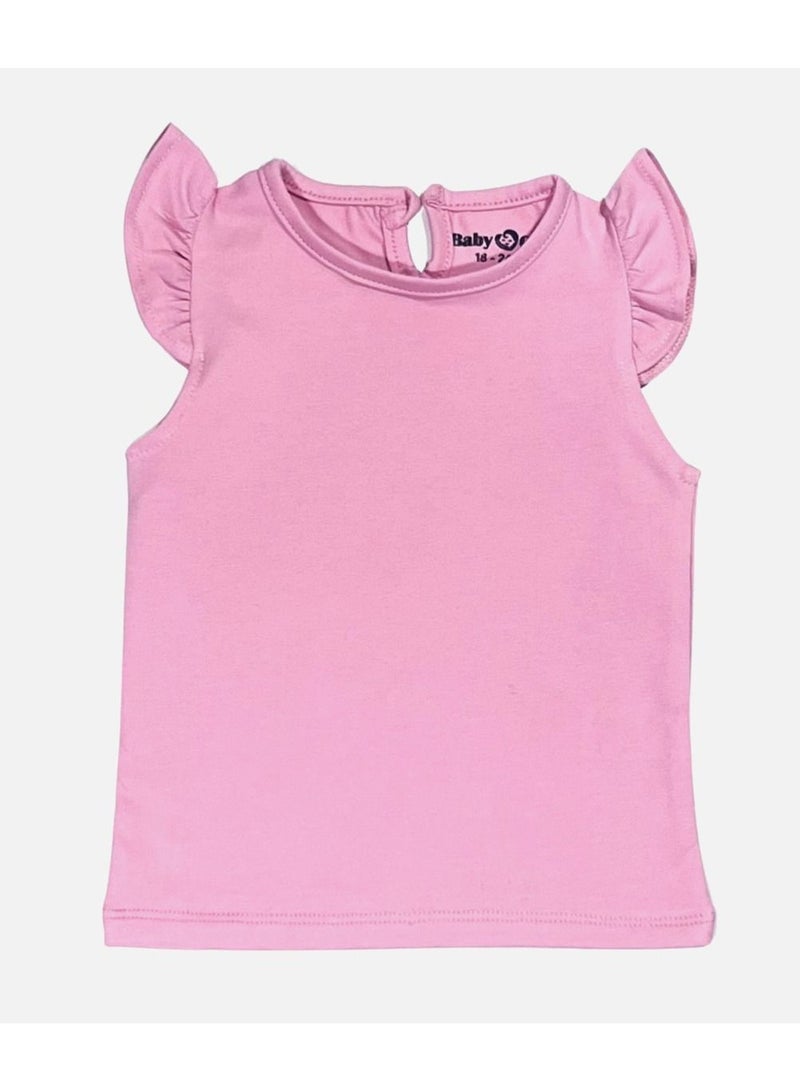Baby Co. Pink and white Butterfly cotton t-shirts (2-Pack)  - Image 2