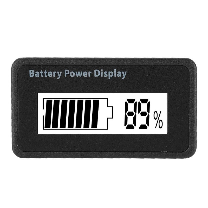 Universal Battery Capacity Indicator 12V 48V LCD Voltage Meter Backlit Display Reverse Polarity Protection Green Light - Image 2